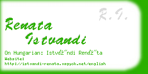 renata istvandi business card